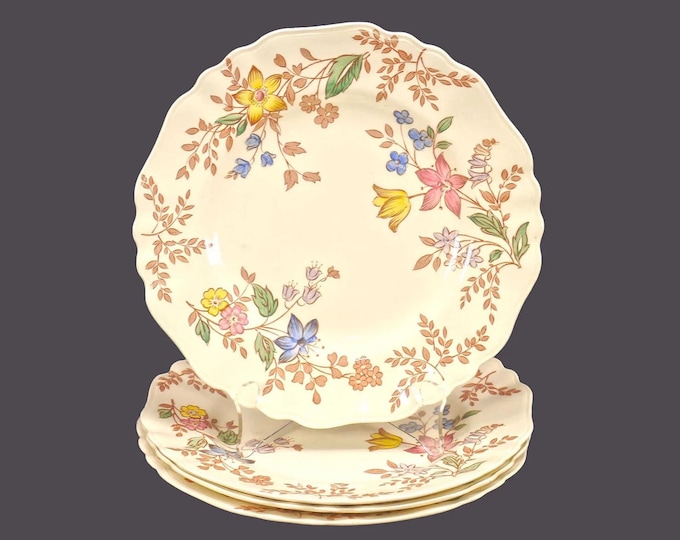 Antique art-nouveau J&G Meakin Cotswold dinner plates. Sol Sunshine Ironstone made in England. Choose quantity below.
