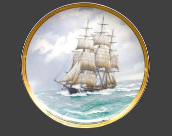 Franklin Mint Sovereign of the Seas decorative plate. Great Ships of the Golden Age of Sail Derek Gardner. First-edition 1986.