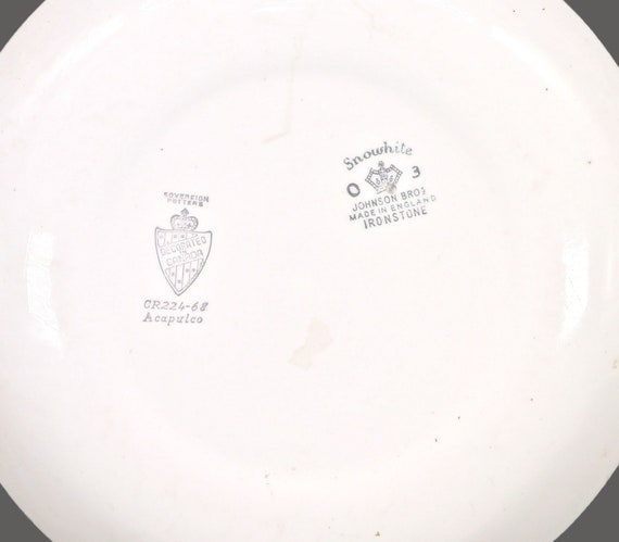 ヴィンテージ ジョンソンブラザーズ アカプルコ ディナープレート