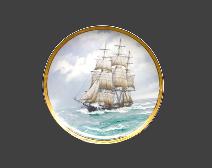 Franklin Mint Sovereign of the Seas decorative plate. Great Ships of the Golden Age of Sail Derek Gardner. First-edition 1986.