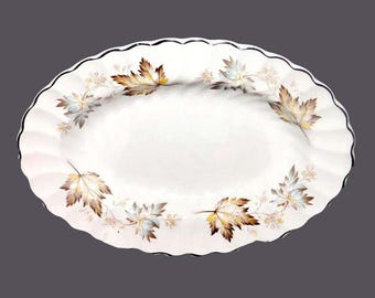 Vintage Myott L727 gravy boat under-plate only. China-Lyke ironstone made in England.