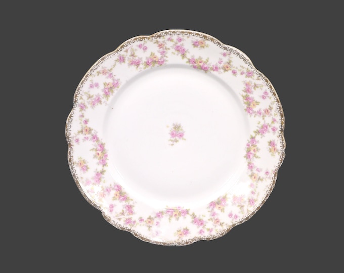 Antique MZ Austria | Altrohlau Bridal Rose salad plate. Sold individually.