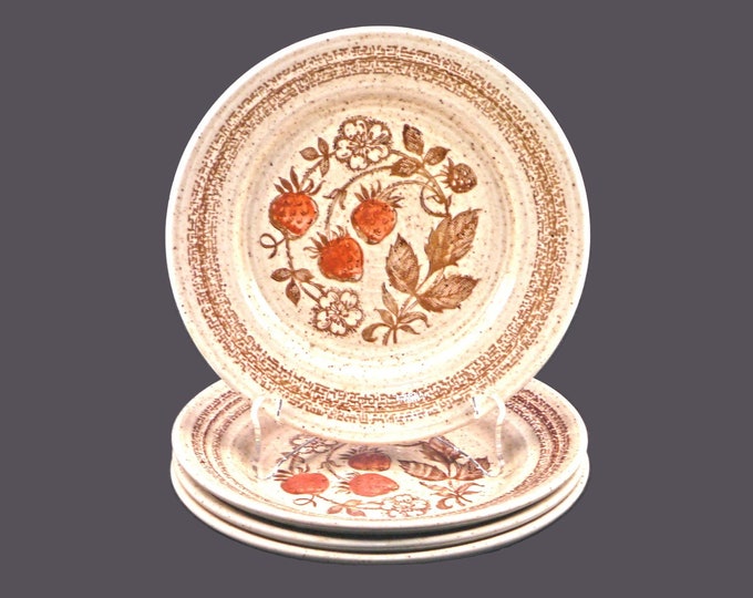 Churchill China Wild Strawberry stoneware bread plates. Homespun stoneware made in England. Choose quantity below.