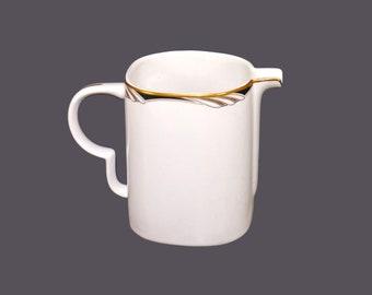 Vintage Mikasa Omega Black and Gold L2058 creamer jug made in Japan.
