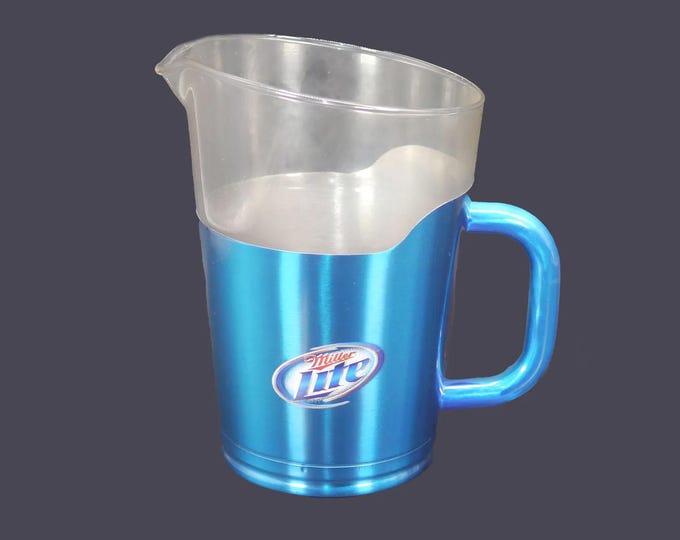 Vintage Miller Lite Beer Carolina Panthers 48 oz NFL beer pitcher.