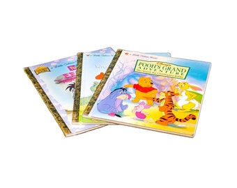 Three Little Golden Books | Disney Winnie the Pooh Series: King of the Beasties, Pooh's Grand Adventure, Eeyore You're the Best.