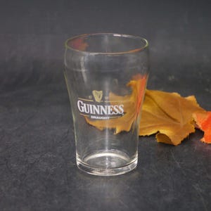 Vintage Guinness Draught Ale beer sampler beer tasting glass. Harp logo. image 2