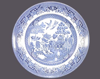 Vintage Churchill China Blue Willow broodbord gemaakt in Engeland.