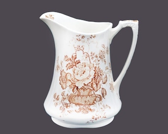 Vintage Alfred Meakin Charlotte Brown Pitcher. Brown transferware made England