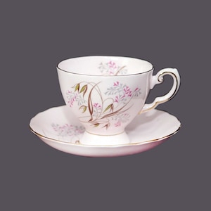 Tuscan China Glendale Pink bone china cup and saucer set made in England.