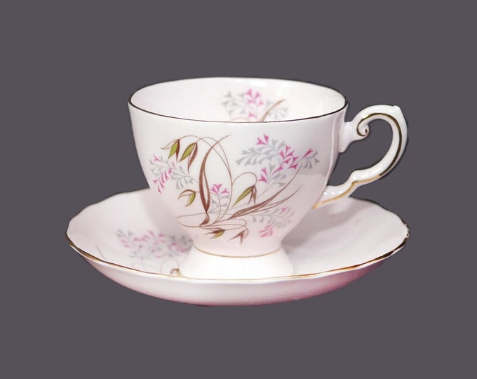 Tuscan China Glendale Pink bone china cup and saucer set made in England.
