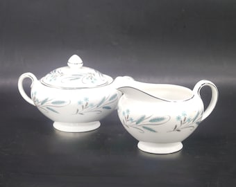 Vintage Johnson Brothers Autumn Song Creamer and Covered Sugar Bowl - England.