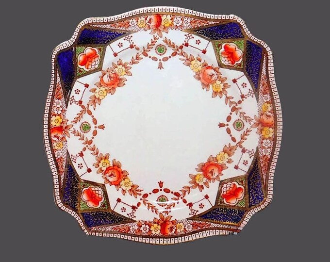 Arthur J. Wilkinson | Royal Staffordshire Stafford 5625 squared Imari dinner plate made in England. Flaws (see below).