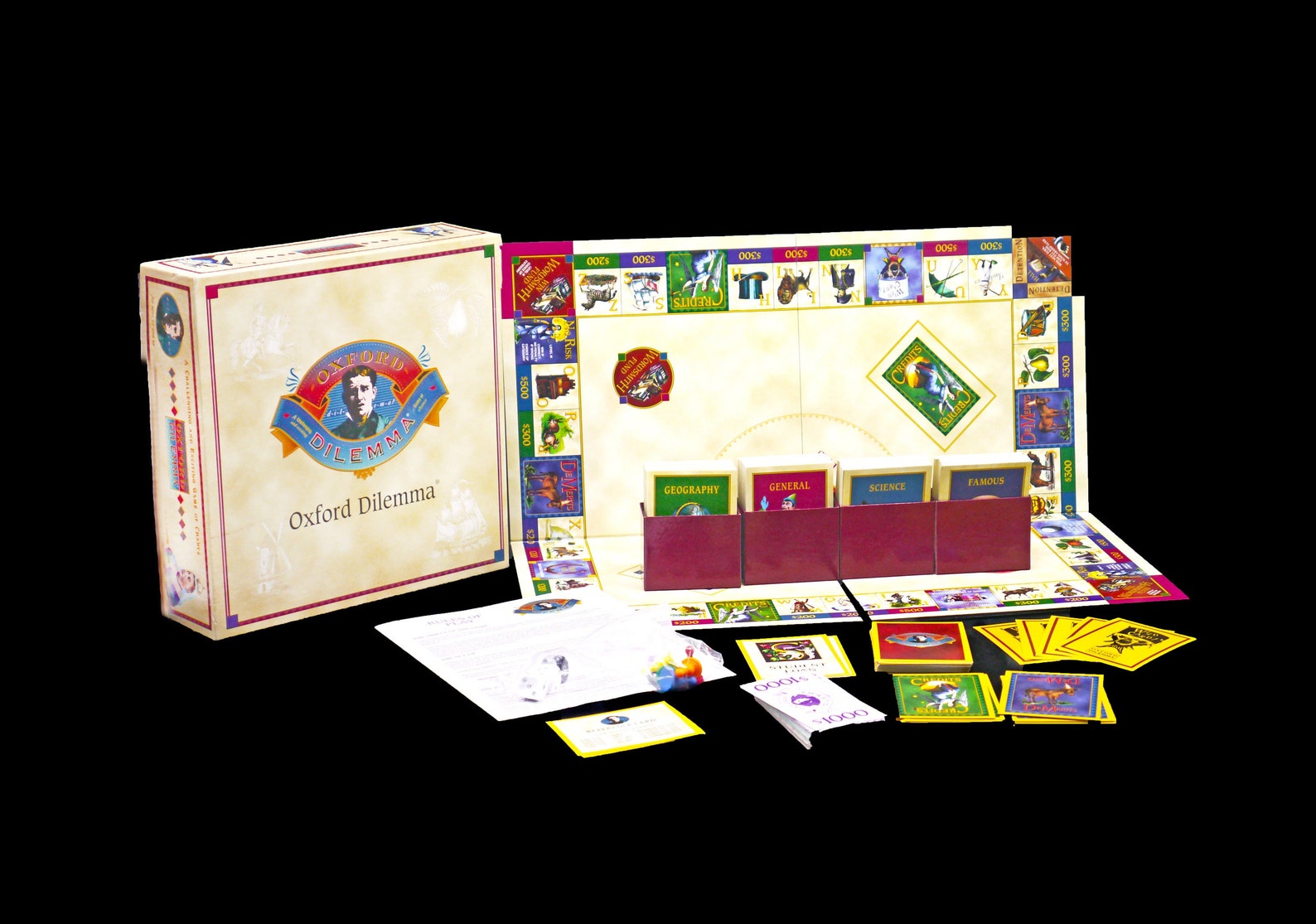 Oxford Dilemma Spelling Trivia Board Game Published by Small Etsy Canada