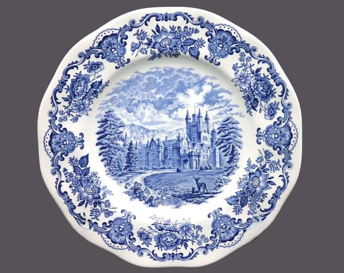 Wedgwood Royal Homes of Britain Blue dinner plate made in England. Sold individually.