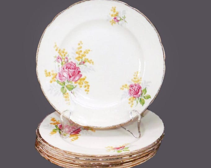 Six Alfred Meakin MEA363 | Rosemont bread plates. Royal Marigold ironstone made in England.
