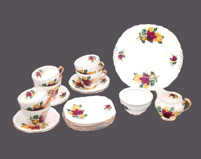 Royal Imperial RIM31 | Everlasting Rose dessert service. Bone china made in England.