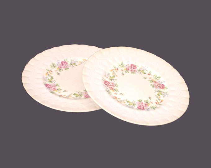 Vintage Simpsons Potters Finsbury salad plates made England. 2 plates. Flaws.