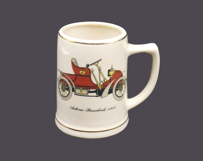 Salem China vintage automobile beer tankard or stein. Autocar Runabout 1902. Made in USA