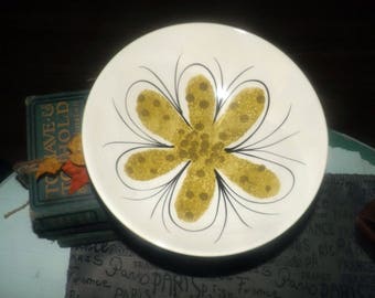 Vintage (1960s) Island Worcester (a division of Royal Worcester) Calypso hand-painted vegetable serving bowl. Vera Neumann.
