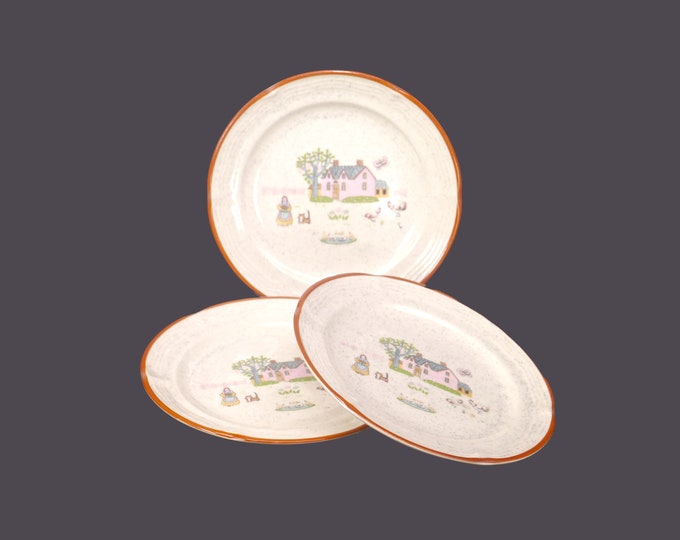 Three Jamestown China | International Stoneware Country House | Country Home bread plates made in Japan.