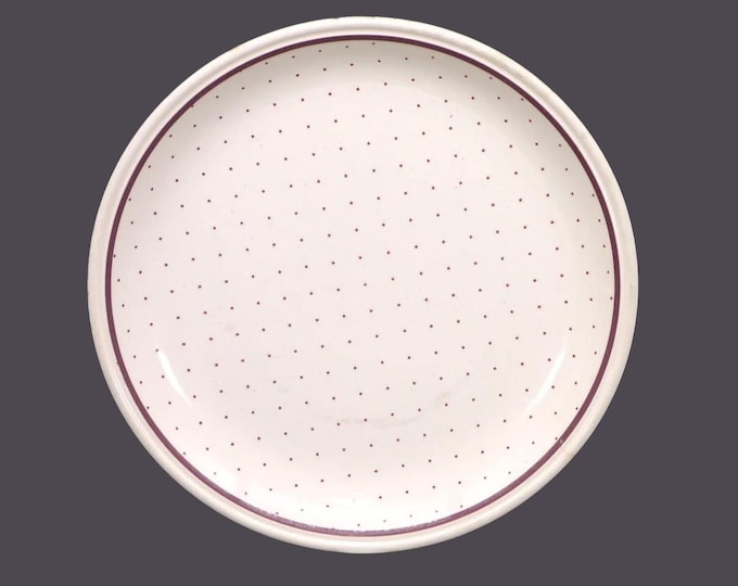 Biltons BIL9 dinner plate made in England. Cranberry dots, band.
