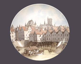 Vintage Porcelaine de Paris Display Plate: Le Pont aux Meuniers with Box