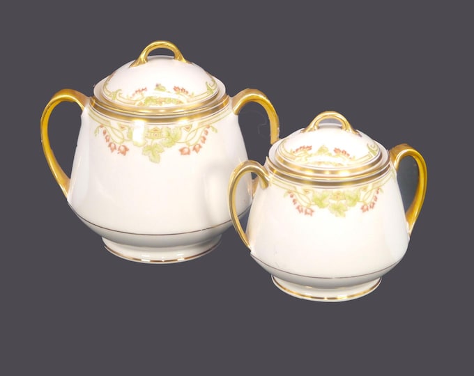 Antique Bawo & Dotter Elite Works Limoges BWD242 covered sugar bowl made in France. Choice of size.