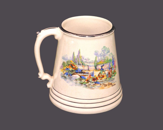 Lancaster Sandland Ware In an Old World Garden Crinoline Lady beer tankard | stein made in England.
