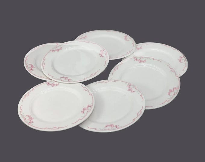 Seven Homer Laughlin Melody salad plates. Best China Restaurantware made in USA.