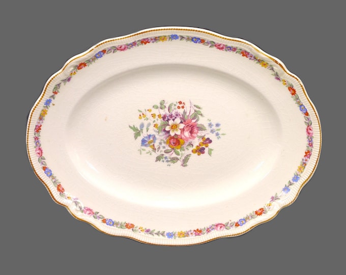 Johnson Brothers Marlow (older) oval sandwich platter. Old Staffordshire Ironstone made in England.
