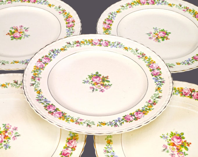 Myott Loretta dinner plates made in England. Choose quantity below.