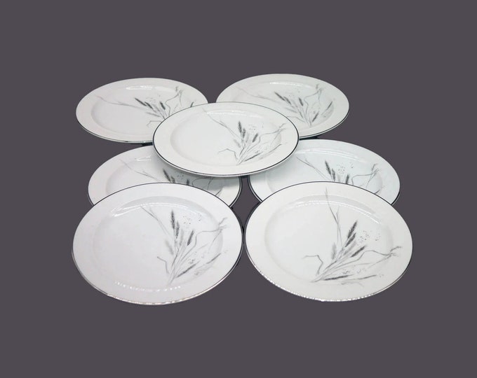 Seven Easterling Kora salad plates made in Germany.