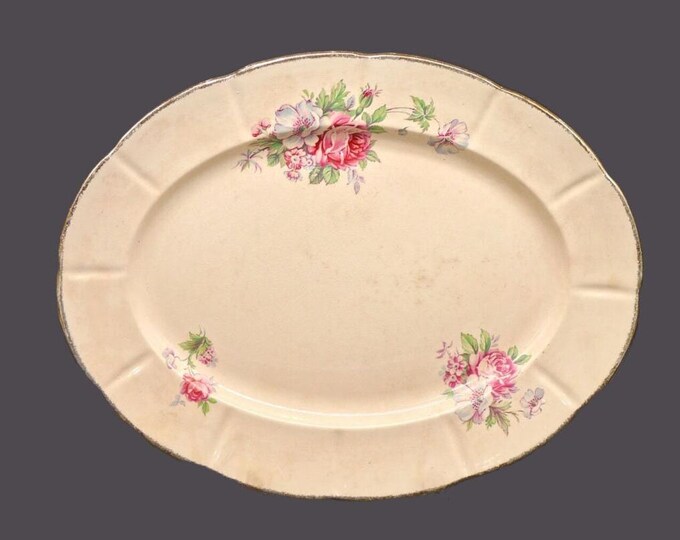 William Hulme | Burgess & Leigh Royal Braemar oval meat platter made in England. Flaws (see below).