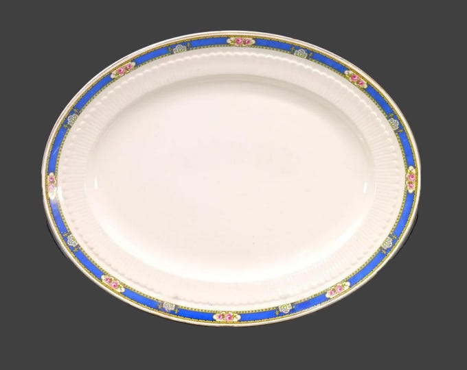 Antique Edwardian Age Wedgwood Florence oval turkey platter. Wedgwood Imperial Ivory made in England. Flaws (see below).