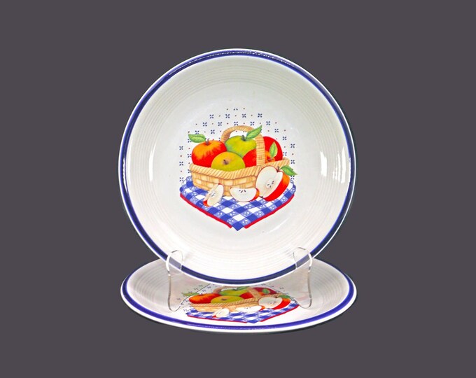 Pair of Century China | Century Stoneware Apple Basket large, stoneware dinner plates.