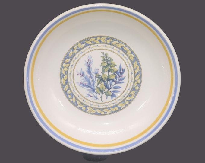 Vintage Tre Ci Pasta Bowl: Herbs, Blue & Yellow Bands - Italy