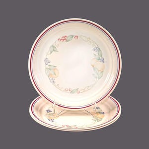 Three Corelle Corningware Abundance luncheon plates made in USA.