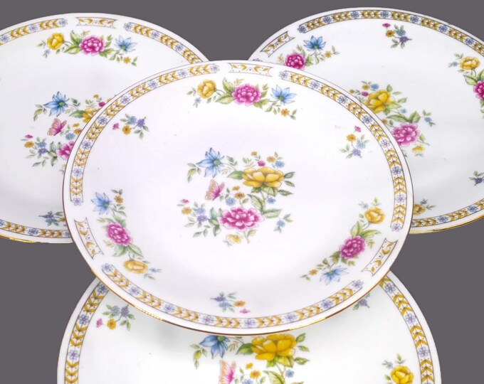 Vintage Liling Ling Rose salad plates. Set of 4.