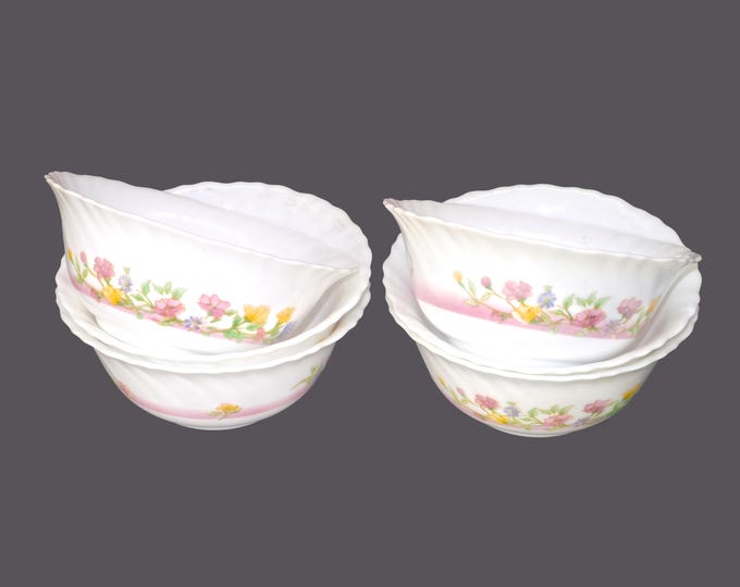 Vintage Arcopal Elise Dessert Bowls (Set of 6) - French Milk Glass