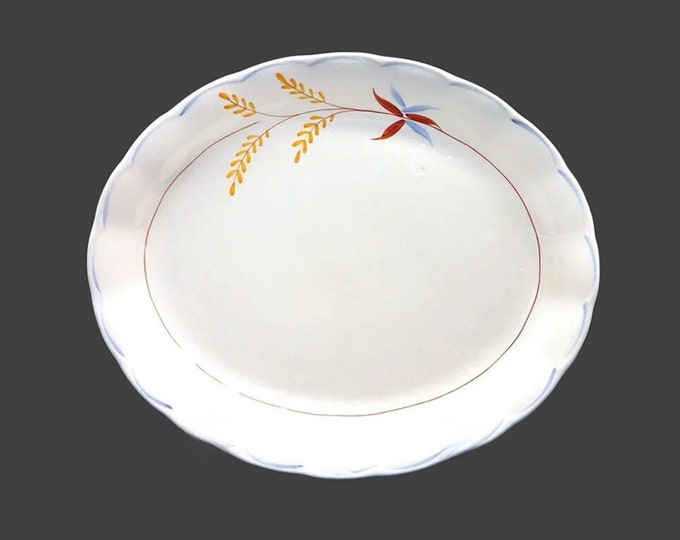 Grindley GRI207 oval platter. Creampetal ironstone made in England.