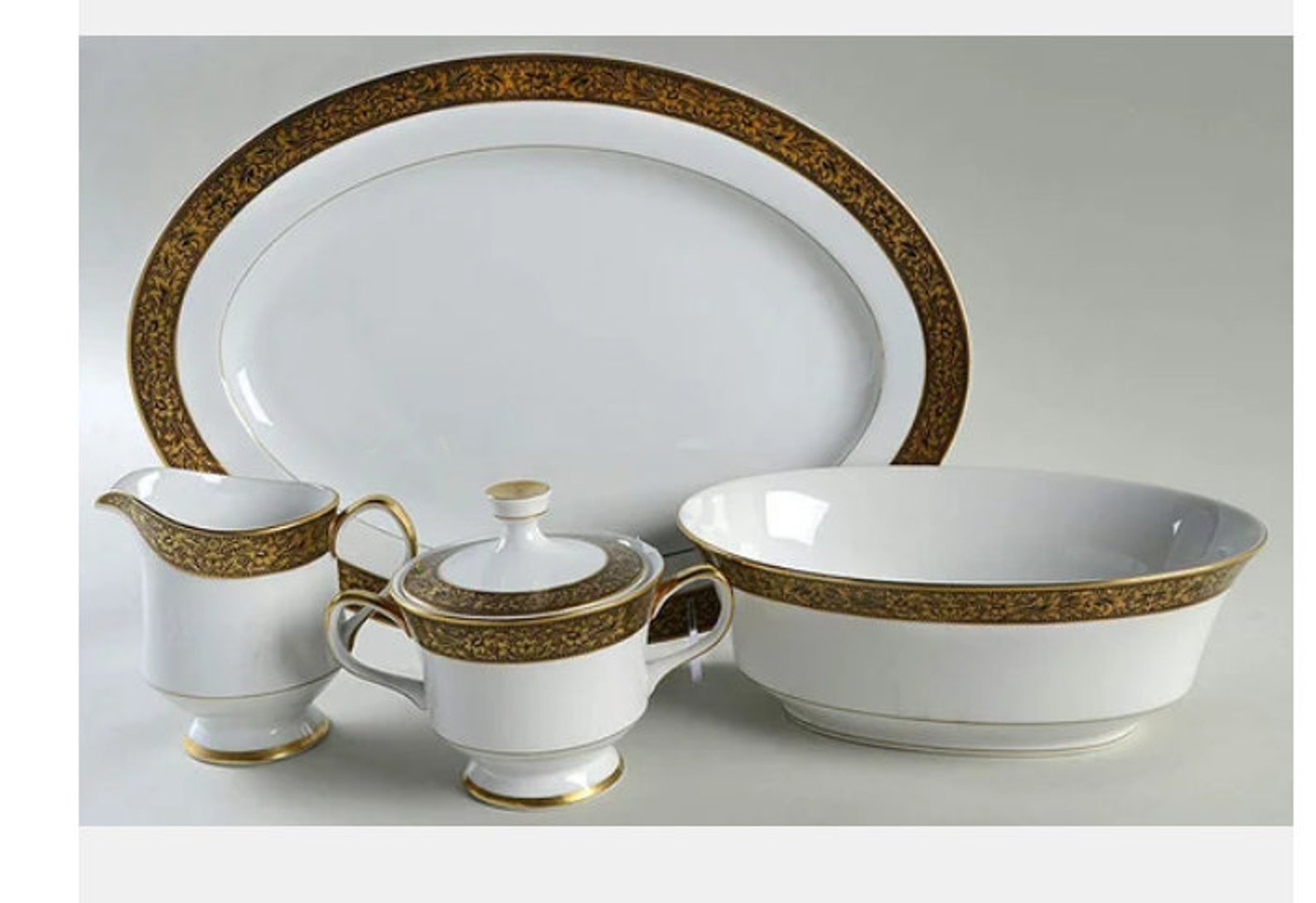 Vintage Sango Hampton 3758 Tableware. Black and Gold Band and Etsy Canada