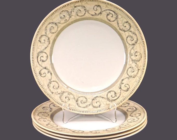 Four Johnson Brothers Acanthus large dinner plates made in England.