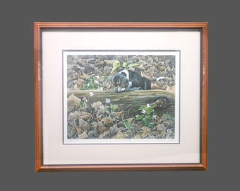 Vintage Tammy Laye Charlotte the Spaniel signed, numbered print in frame. Dog art