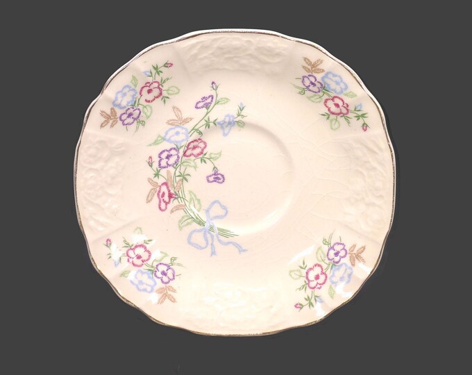 Art-deco era Myott Susan orphaned saucer only made in England. Sold individually.