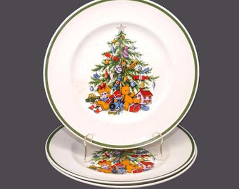 Vintage Wood & Sons Noel Christmas Dinner Plates (Set of 3), England