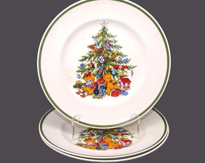 Vintage Wood & Sons Noel Christmas Dinner Plates (Set of 3), England