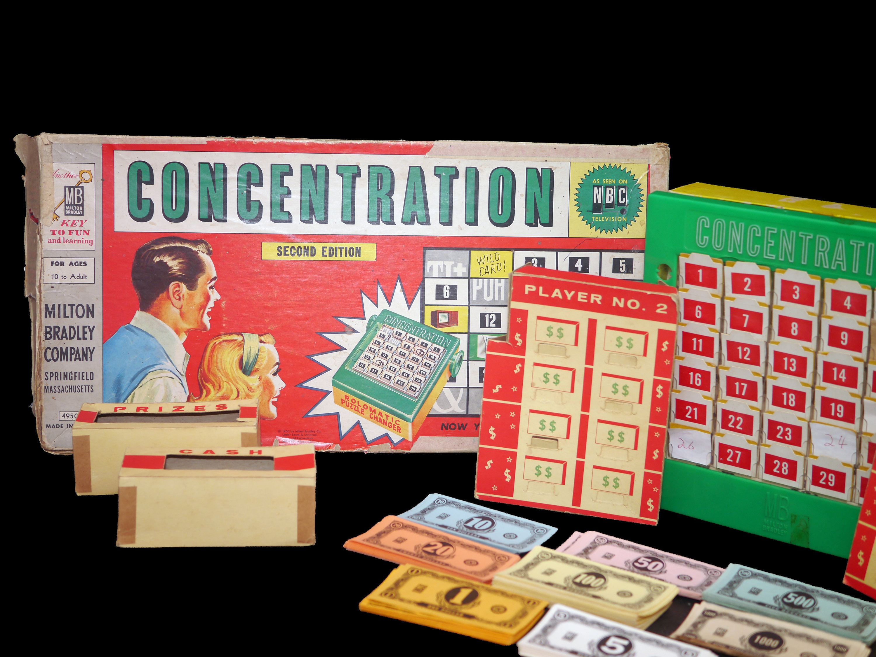 Concentration board game 4950 published by Milton Bradley. Second