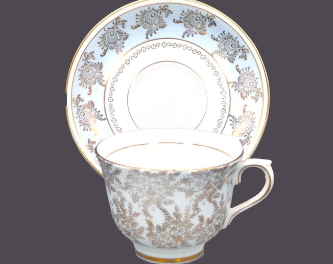 Vintage Colclough & Royal Stafford Tea Cup and Saucer: Pale Blue Bone China