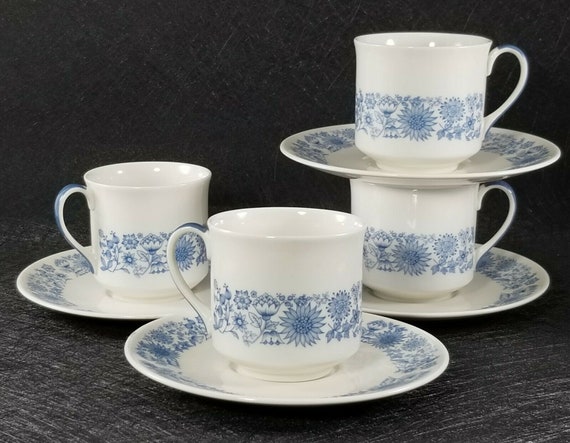 Four Royal Doulton Cranbourne TC1032 Cup and Saucer Sets Made - Etsy Canada